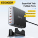 Essager Зарядний пристрій Essager 3xUSB-C + 3xUSB-A 85W GaN black (EZC85W-SXB0G-Z)