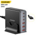 Essager Зарядний пристрій Essager 3xUSB-C + 3xUSB-A 85W GaN black (EZC85W-SXB0G-Z)