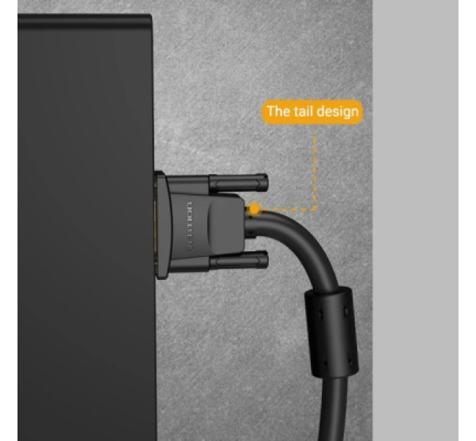 Vention Кабель мультимедійний VGA M to VGA M 1.0m ferrite black Vention (DAEBF)