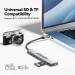 Концентратор  Essager USB-C 7-in-1 HDMI + USB 3.2 + USB-C + SD/TF gray (EHB07-QH0G-Z)