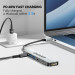 Концентратор  Essager USB-C 7-in-1 HDMI + USB 3.2 + USB-C + SD/TF gray (EHB07-QH0G-Z)