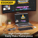 Концентратор  Essager USB-C 8-in-1 HDMI + USB 3.2 + USB-C + SD/TF + M.2 PCIe/NVMe/SATA SSD support