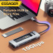 Концентратор  Essager USB-C 8-in-1 HDMI + USB 3.2 + USB-C + SD/TF + M.2 PCIe/NVMe/SATA SSD support