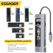 Концентратор  Essager USB-C 8-in-1 HDMI + USB 3.2 + USB-C + SD/TF + M.2 PCIe/NVMe/SATA SSD support
