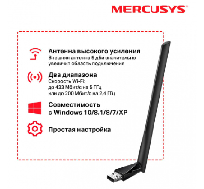 Мережева карта Wi-Fi Mercusys MU6H