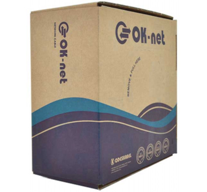 OK-Net Кабель мережевий OK-Net UTP cat.5e 305м зовнішній (U/UTP-cat.5Е) (КПП-ВП (250) 4*2*0,57)