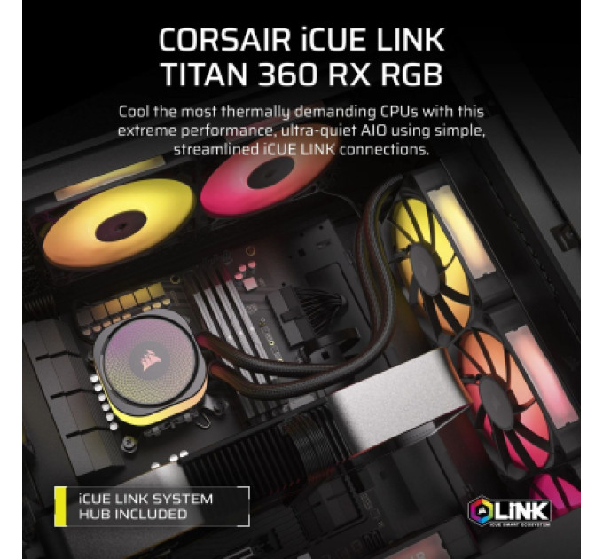 Corsair Система рідинного охолодження Corsair iCUE LINK TITAN 360 RX RGB (CW-9061018-WW)