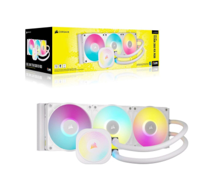 Corsair Система рідинного охолодження Corsair iCUE LINK TITAN 360 RX RGB White (CW-9061021-WW)