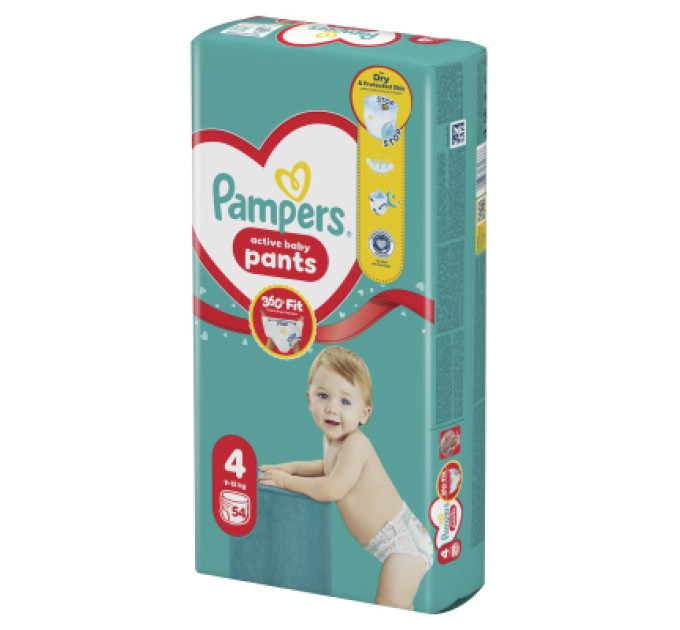 Pampers Підгузки Pampers Active Baby Pants Розмір 4 (9-15 кг) 54 шт (8006530316668)
