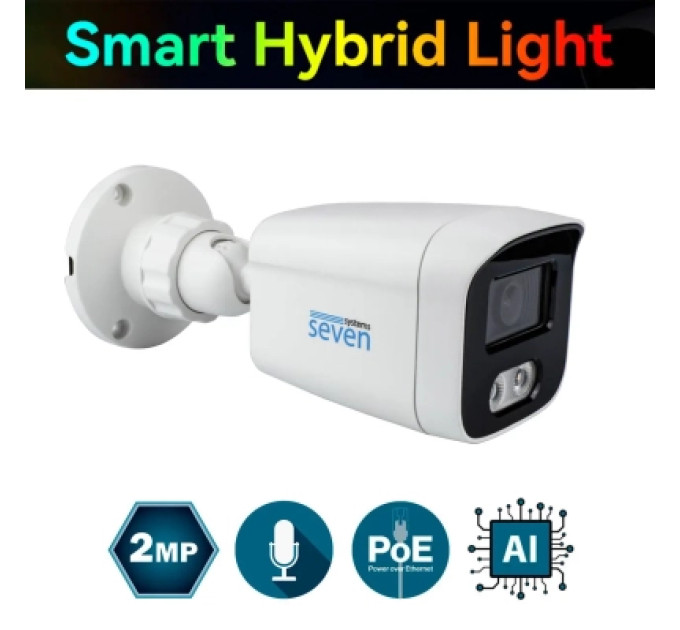 SEVEN Systems Камера відеоспостереження SEVEN Systems IP1022PA (2.8) white