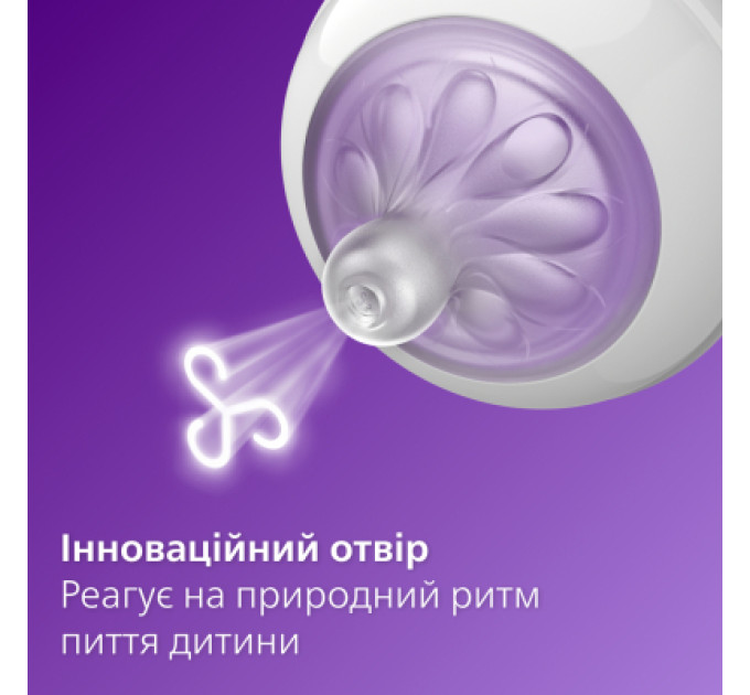 Philips AVENT Соска Philips AVENT Natural повільний потік 1+ міс 2 шт (SCY963/02)