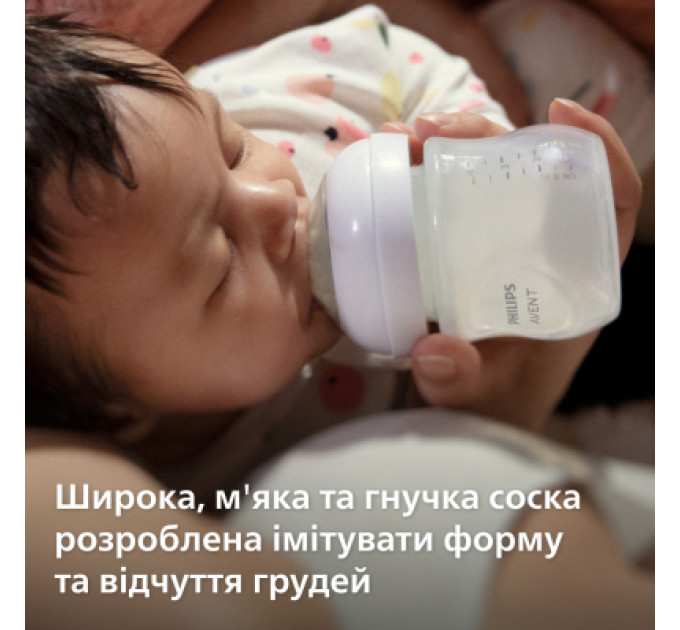 Philips AVENT Соска Philips AVENT Natural повільний потік 1+ міс 2 шт (SCY963/02)