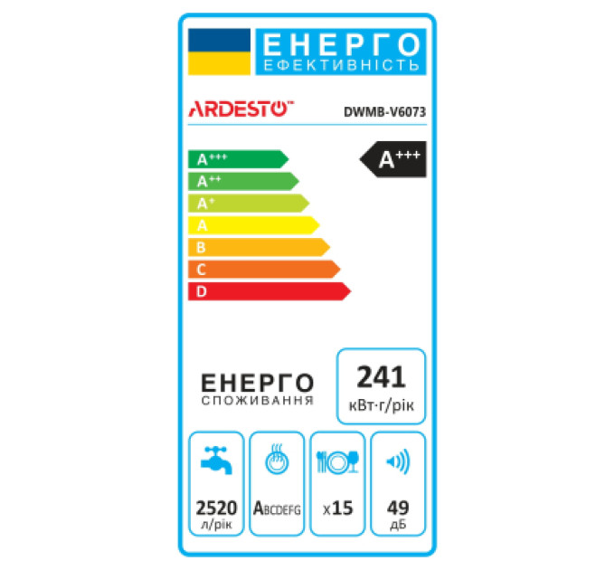 Ardesto Посудомийна машина Ardesto DWMB-V6073
