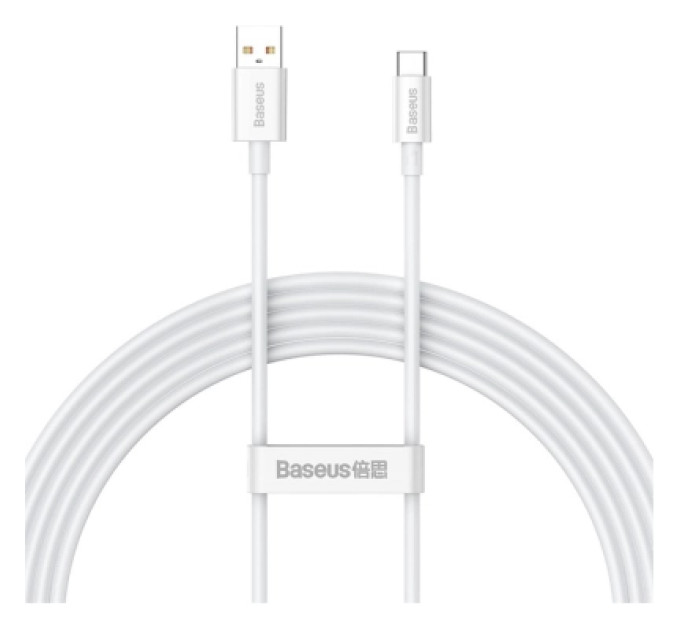 Baseus Дата кабель USB 2.0 AM to USB-C 2.0m Superior Fast Charging 100W moon white Baseus (P10320102214-03)