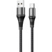 HOCO Дата кабель USB 2.0 AM to USB-C 1.0m 3A nylon X50 black HOCO (6931474734235)
