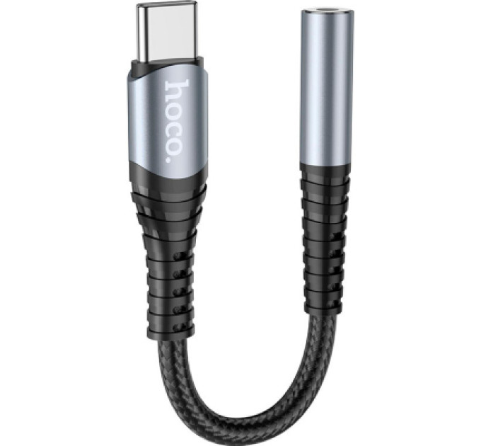 HOCO Адаптер USB-C M to 3.5mm F LS33 metal gray HOCO (6931474761163)