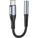 HOCO Адаптер USB-C M to 3.5mm F LS33 metal gray HOCO (6931474761163)