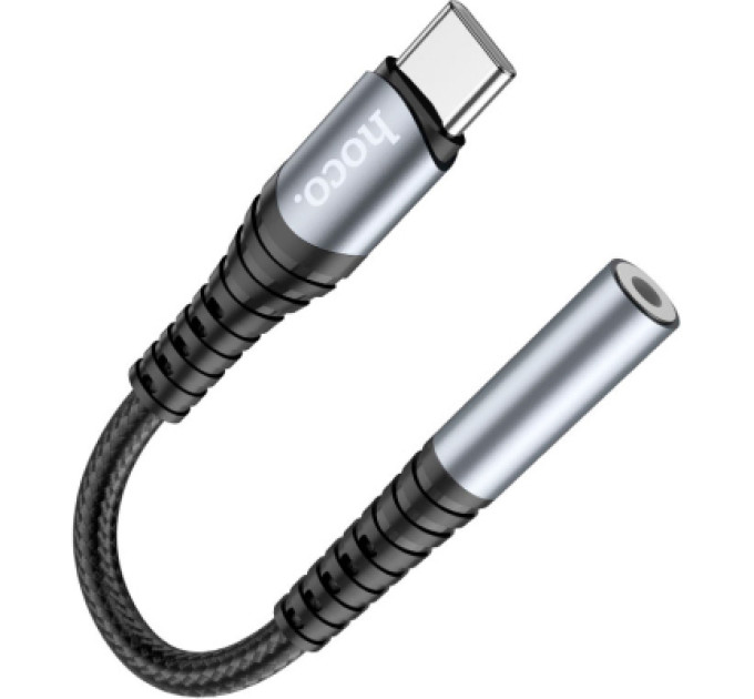 HOCO Адаптер USB-C M to 3.5mm F LS33 metal gray HOCO (6931474761163)