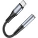 HOCO Адаптер USB-C M to 3.5mm F LS33 metal gray HOCO (6931474761163)
