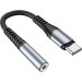 HOCO Адаптер USB-C M to 3.5mm F LS33 metal gray HOCO (6931474761163)