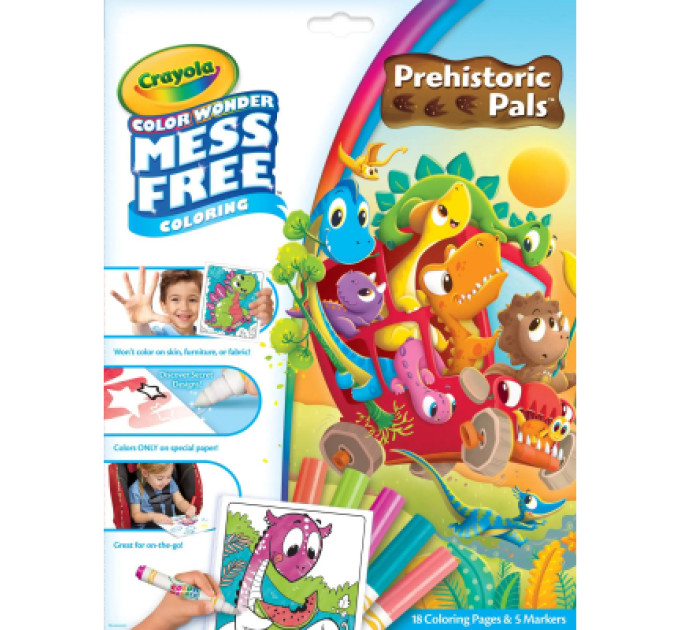 Crayola Набір для творчості Crayola Color Wonder Динозаври Розмальовка (919068.018)