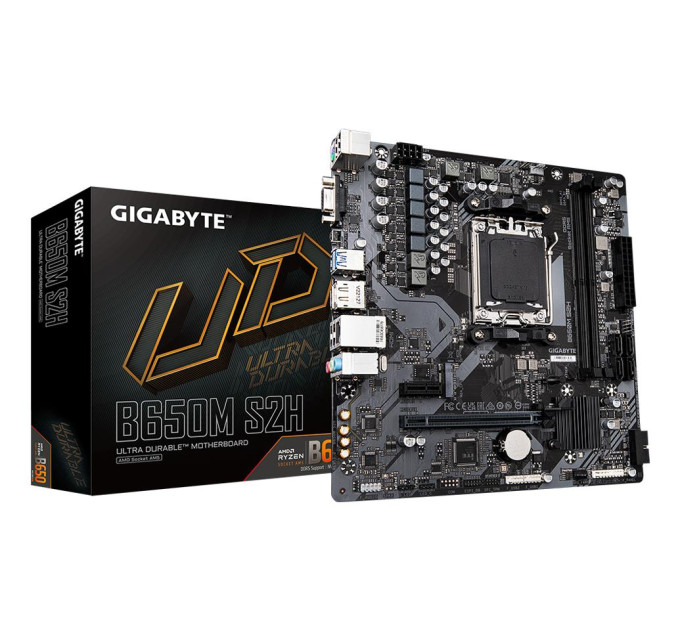 GIGABYTE Материнська плата AMD B650 SAM5 MATX B650M S2H 1.4 GIGABYTE