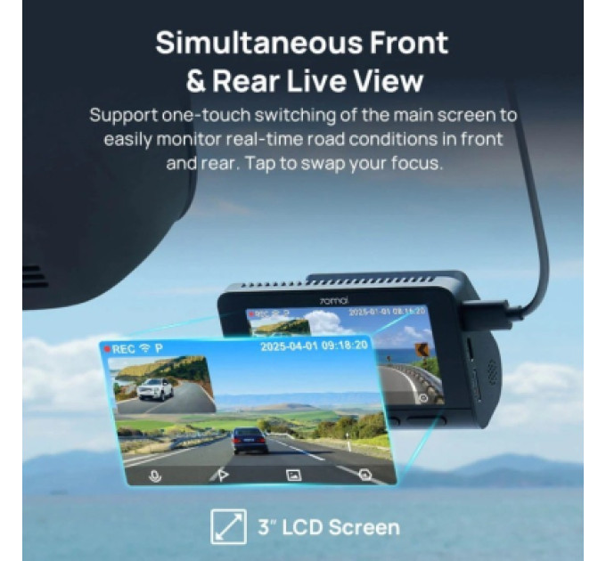 Xiaomi Відеореєстратор Xiaomi 70mai Dash Cam 4K A800SE-2 Set (1182550)