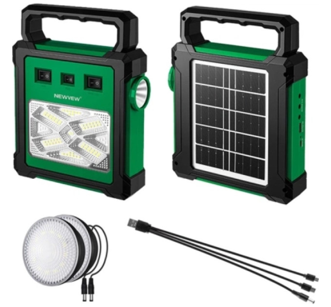 NEWVEW Ліхтар NEWVEW комплект NV-T260 Solar Panel 2400mAh (NWVW-NV-T260-GN)