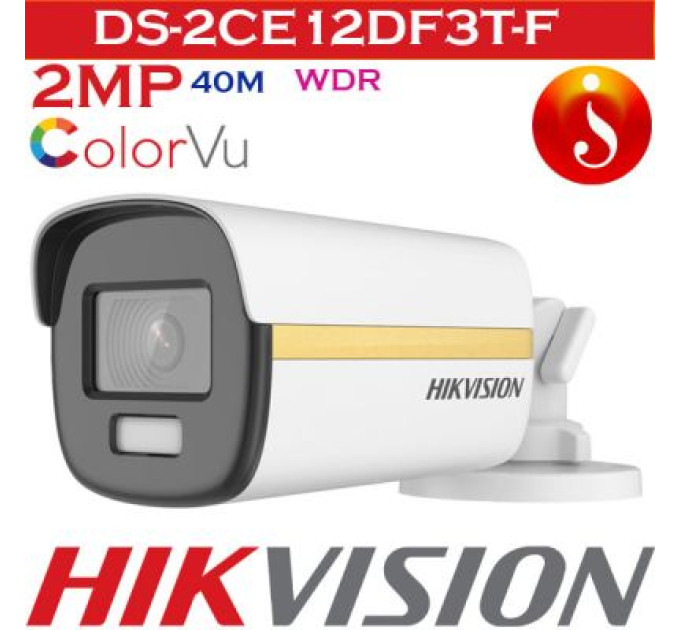 Hikvision Камера відеоспостереження Hikvision DS-2CE12DF3T-F (3.6)