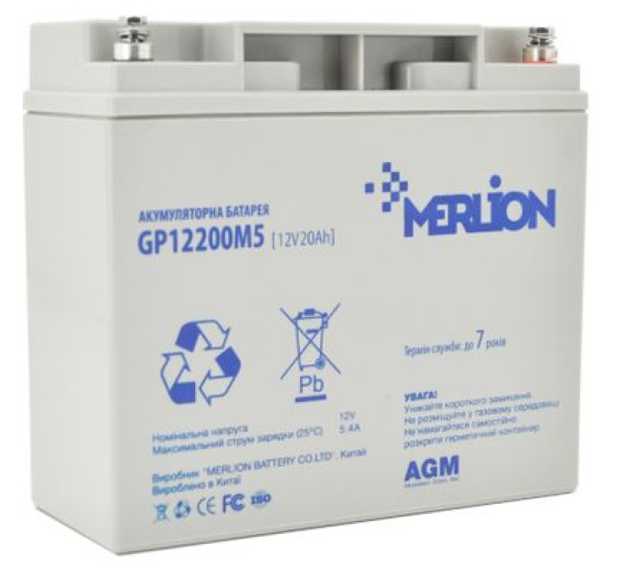 Merlion Батарея до ДБЖ Merlion 12V-20Ah (GP12200M5)