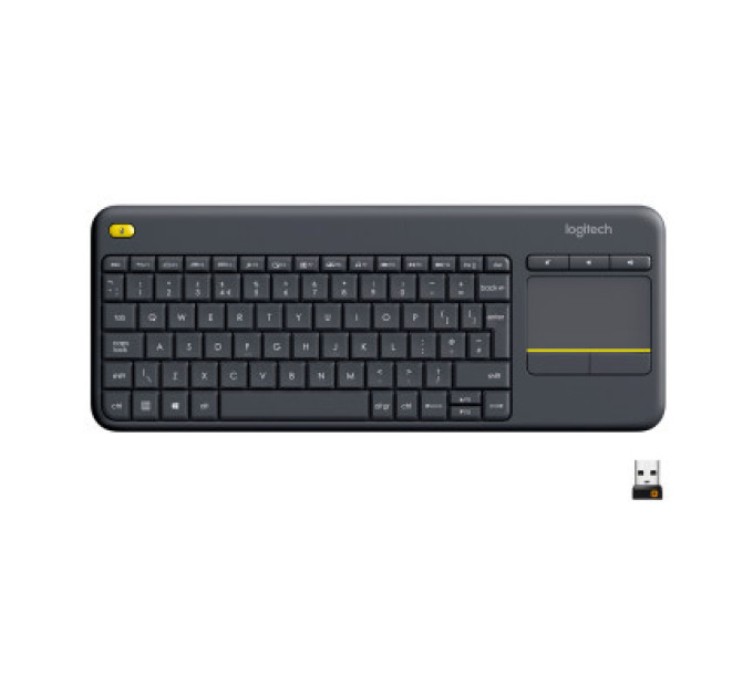 Logitech Клавіатура Logitech K400 Plus Touch Wireless UA Black (920-007145)