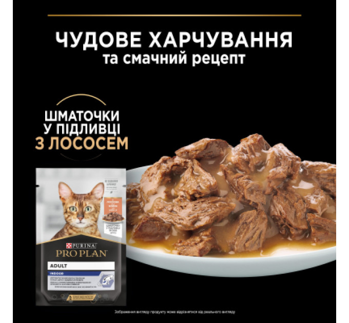 Purina Pro Plan Вологий корм для кішок Purina Pro Plan Adult Indoor Nutrisavour Для кішок, що живуть у приміщенні З лососем 85 г (8445290172990)