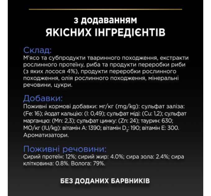 Purina Pro Plan Вологий корм для кішок Purina Pro Plan Adult Indoor Nutrisavour Для кішок, що живуть у приміщенні З лососем 85 г (8445290172990)