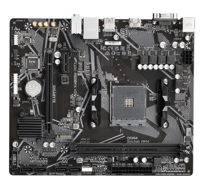 GIGABYTE Материнська плата AMD A520 SAM4 MATX A520M K V2 1.1 GIGABYTE