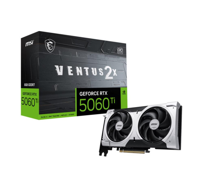 MSI Відеокарта PCIE16 RTX5060TI 8GB GDDR7 5060TI 8G VENT 2X OC PLUS MSI