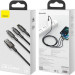 Baseus Дата кабель USB 2.0 AM to Lightning + Micro 5P + Type-C 1.5m 3.5A black Baseus (CAMLTWJ-01)