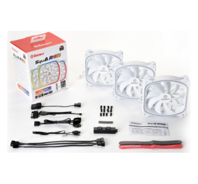 Enermax Кулер до корпусу Enermax SQUA RGB WHITE 3x 120 mm (3 PACK) (UCSQARGB12P-W-BP3)