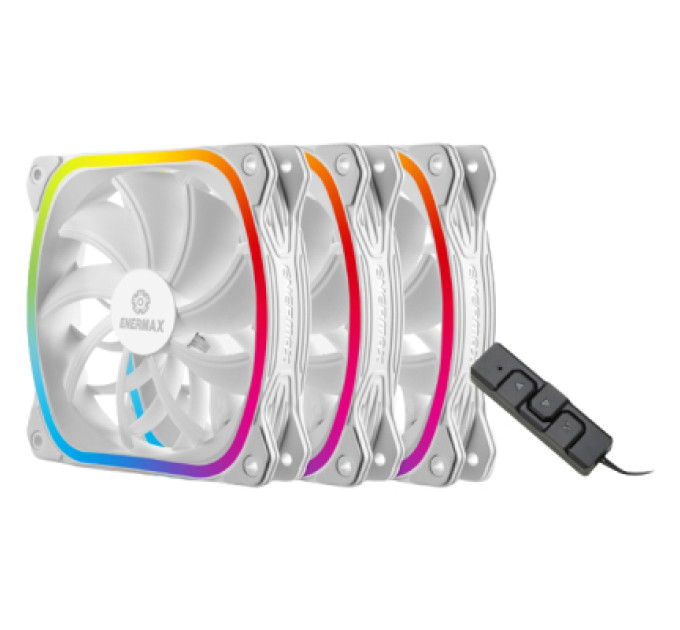Enermax Кулер до корпусу Enermax SQUA RGB WHITE 3x 120 mm (3 PACK) (UCSQARGB12P-W-BP3)