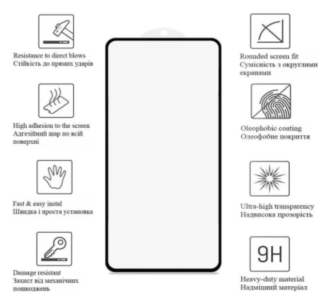 Drobak Скло захисне Drobak Xiaomi Redmi Note 15 Pro Black (151556)