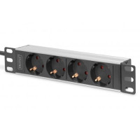 Пристрій розподілу електроживлення DIGITUS 10" 1U, 16A, 230V 4xSchuko, вилка Schuko