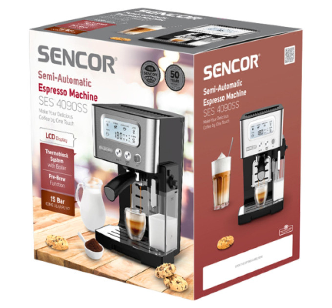 Sencor Ріжкова кавоварка еспресо Sencor SES4090SS