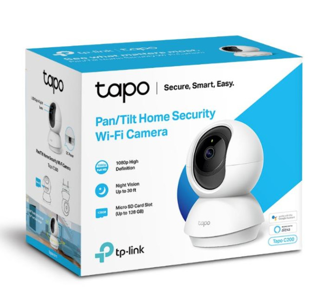TP-Link Панорамна домашня WiFi камера, Tapo C200