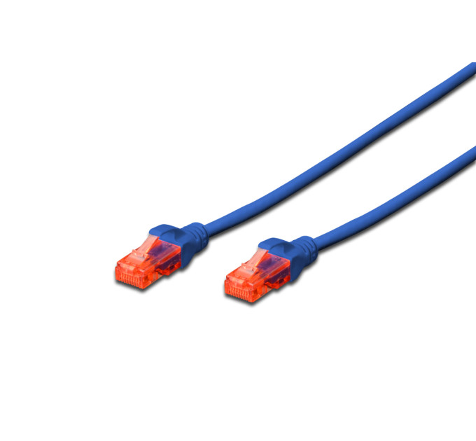 Патч-корд DIGITUS CAT 6 UTP, 0.25м, AWG 26/7, Cu, LSZH, синій
