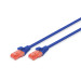 Патч-корд DIGITUS CAT 6 UTP, 0.25м, AWG 26/7, Cu, LSZH, синій