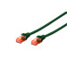Патч-корд DIGITUS CAT 6 UTP, 0.25м, AWG 26/7, Cu, LSZH, зелений