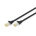 Патч-корд DIGITUS CAT 6a S-FTP, 1м, AWG 26/7, Cu, LSZH, чорний