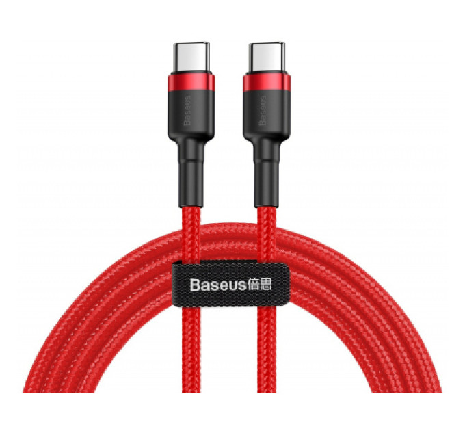 Baseus Дата кабель USB-C to USB-C 2.0m USB 3.1 3A red-black Baseus (CATKLF-H09)
