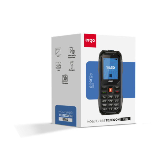 Ergo Мобільний телефон Ergo E182 Black