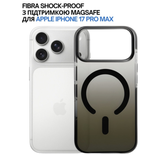 BeCover Чохол до мобільного телефона BeCover FIBRA Shock-Proof MagSafe Apple iPhone 17 Pro Max Black (715468)