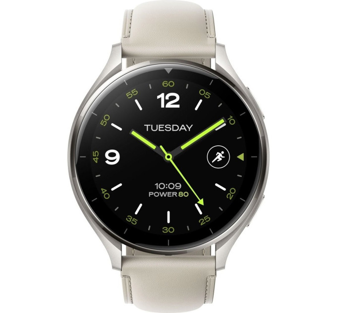 Xiaomi Смарт-годинник Xiaomi Watch 2 Titan Gray Case with White Leather Strap (BHR9306GL)